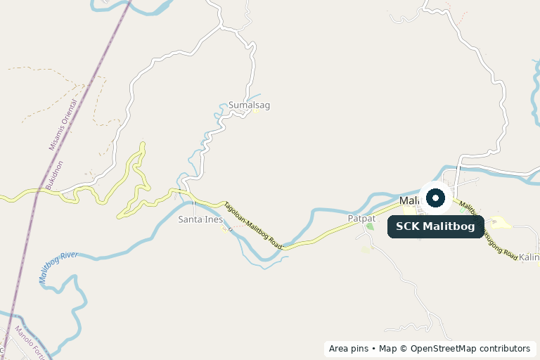 Area map for SCK Malitbog