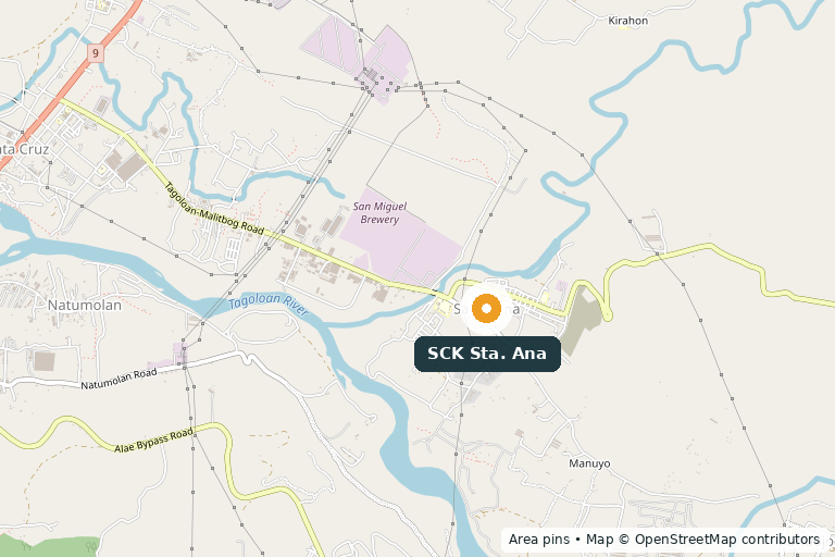 Area map for SCK Sta. Ana Tagoloan